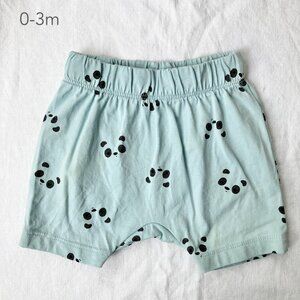 🪴5/$30 H&M 0-3 Months Baby Panda Blue Shorts Summer Warm Weather